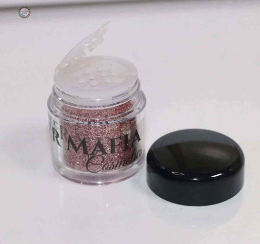 Glitter Mafia Charlotte Loose Glitter in clear jar with black lid for cosmetics and crafts