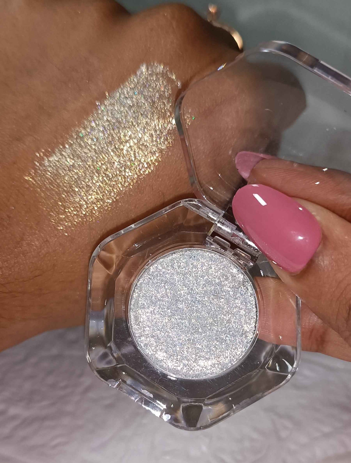 Moonlit Frost- Icy Golden with etheral Glow