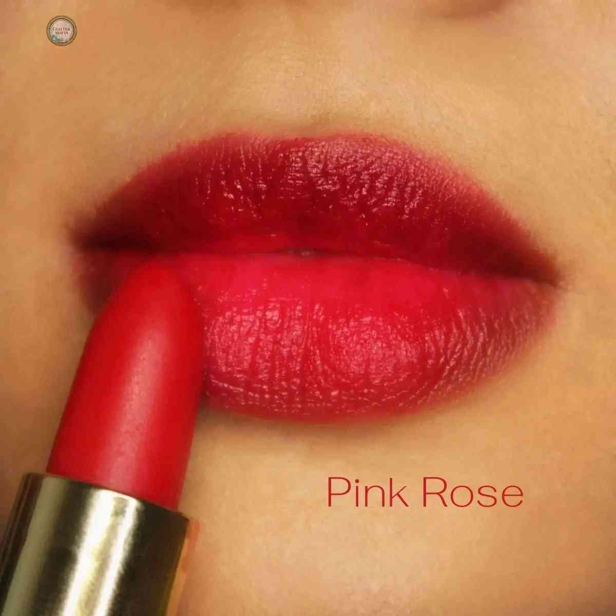 Pink Rose Creme Finish Lipstick Glitter Mafia