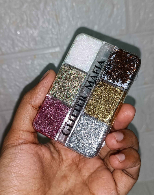 6-in-1 Pressed Glitter Eyeshadow – Bridal & Festive | Smooth & Budget-Friendly -02